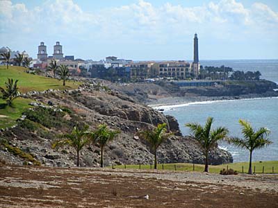 Blick über den Golfplatz nach Meloneras - Gran Canaria
