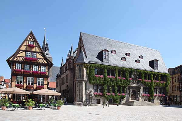 Quedlinburg - Markt mit Rathaus