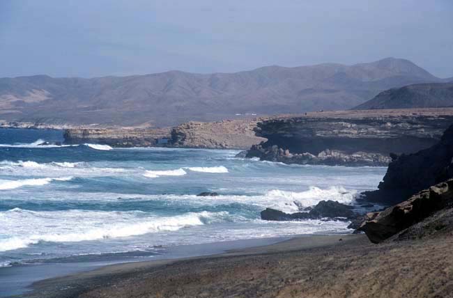 Blick in Richtung Norden am Strand von La Pared