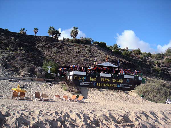 Strandbar an der Playa de Esquinzo