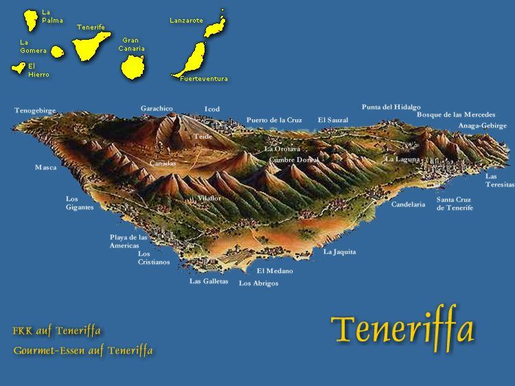 Karte Teneriffa - Übersicht